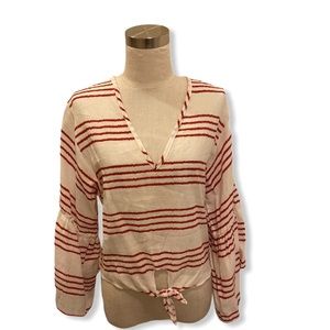 Lavender Field| Red and White Stripe Blouse